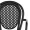Flash Furniture Lourdes Thonet French Bistro Stacking Chair w/Arms, Blk and Wht PE Rattan and Black Alum Frame, 4PK 4-SDA-AD642002A-BKWH-BK-GG - alternate 2